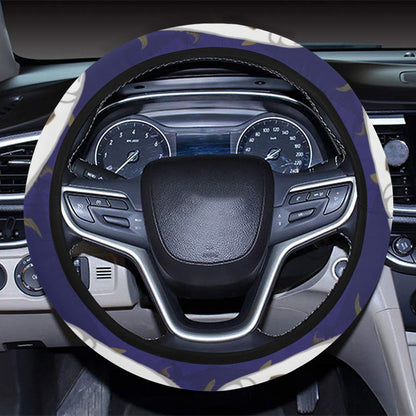 Tuna Fish Print Design LKS304 Steering Wheel Cover with Elastic Edge