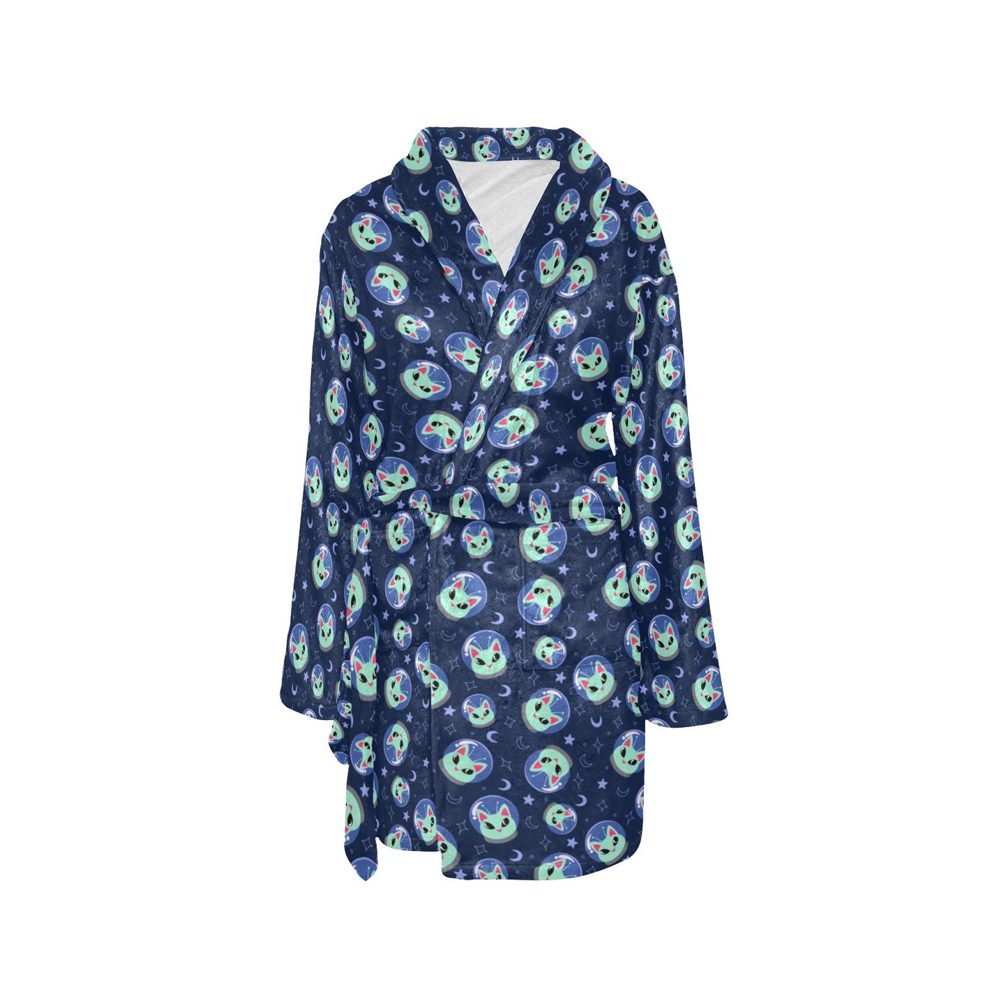 Alien Cat Women's Fleece Robe
