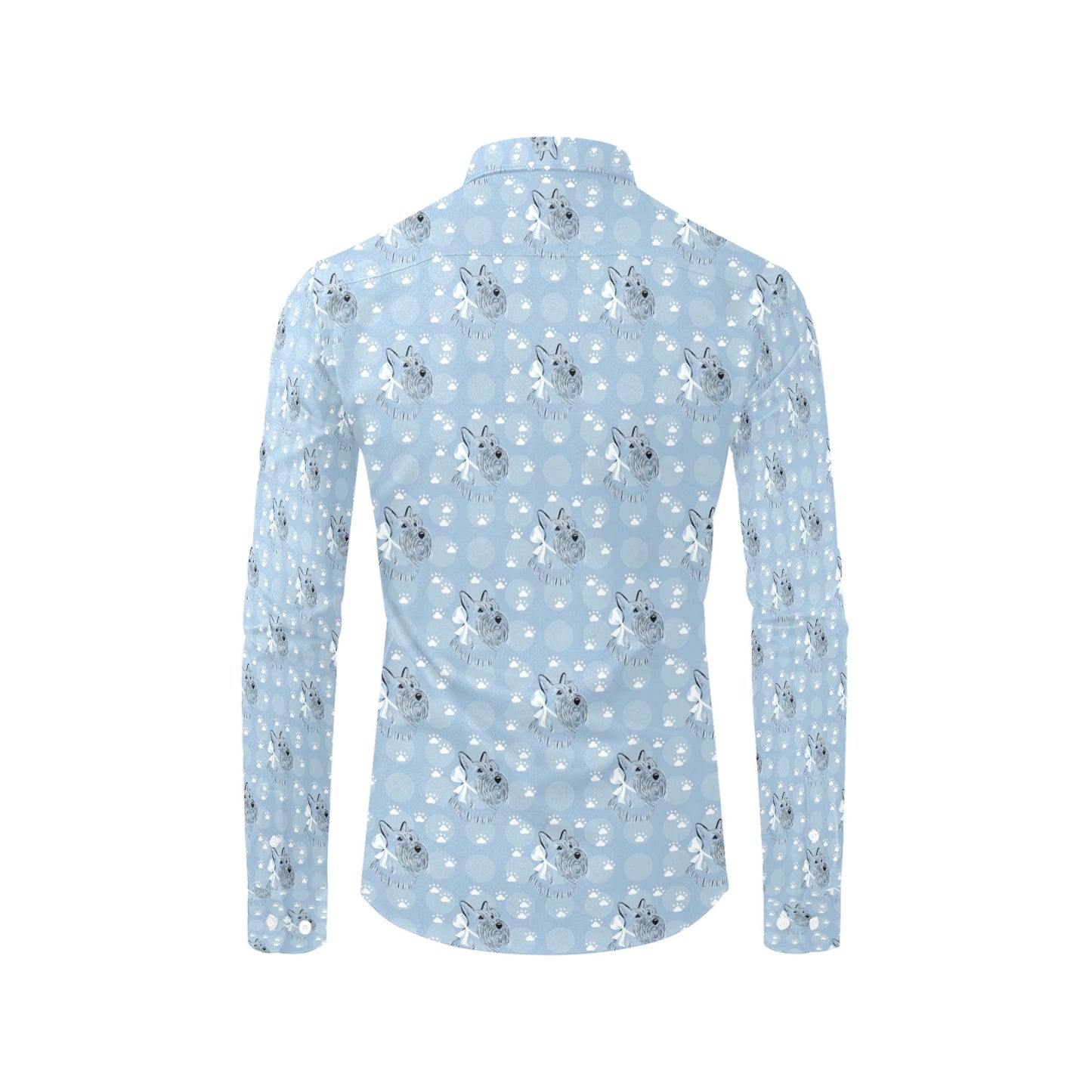 Scottish Terriers Print Design LKS308 Men's Long Sleeve Dress Shirt