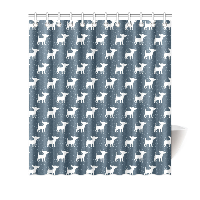 Chihuahua Pattern Print Design 03 Shower Curtain