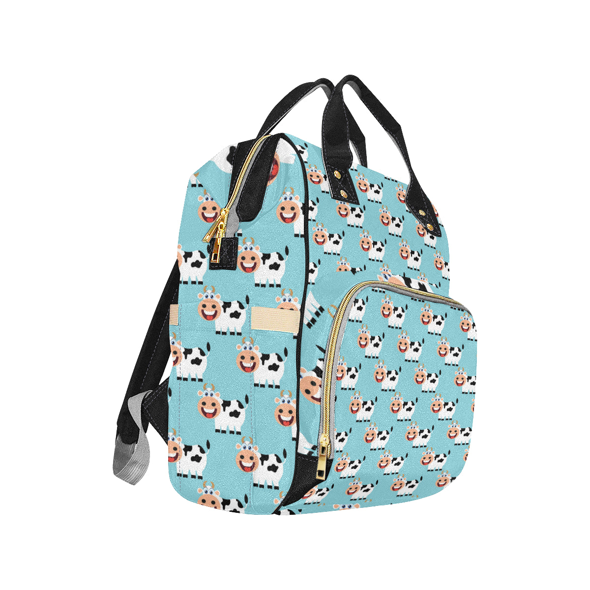 Cattle Cute Pattern Print Design 01 Diaper Bag Backpack