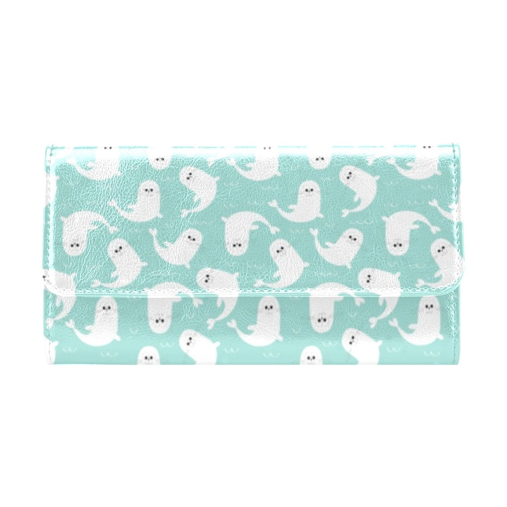Sea Lion Print Design LKS401 Women's Trifold Wallet