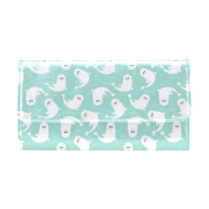 Sea Lion Print Design LKS401 Women's Trifold Wallet