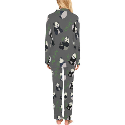 Panda Pattern Print Design A06 Women's Long Pajama Set