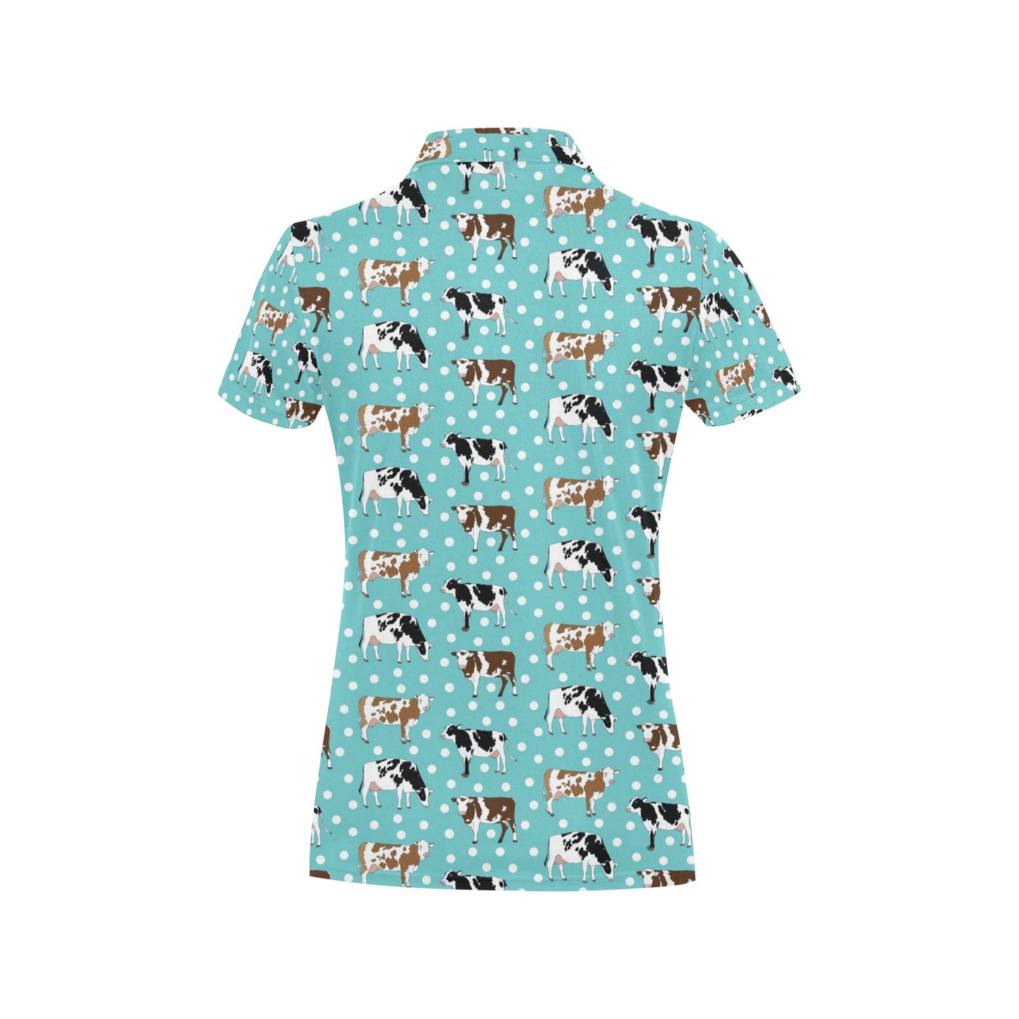 Cattle Print Design LKS405 Women's Polo Shirt
