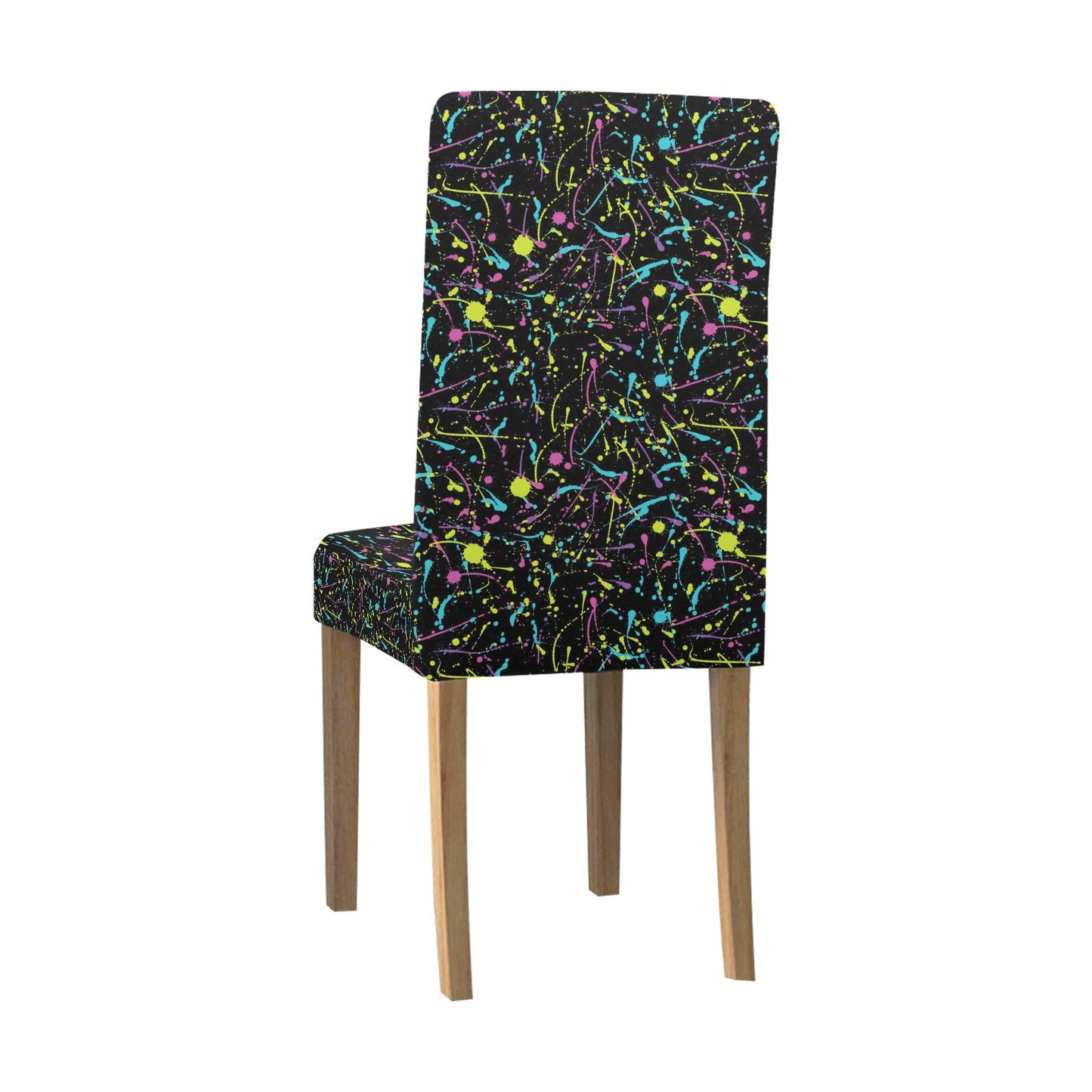 Splatter Multicolor Print Design LKS302 Dining Chair Slipcover