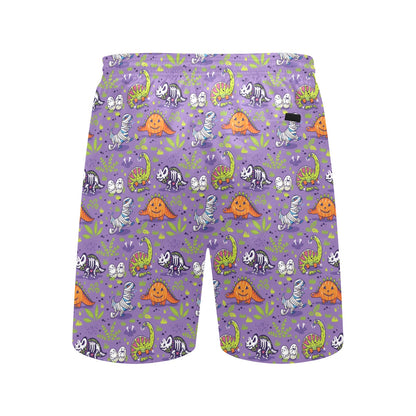 Zombie Dinosaur Print Design LKS302 Men's Swim Trunks Beach Shorts