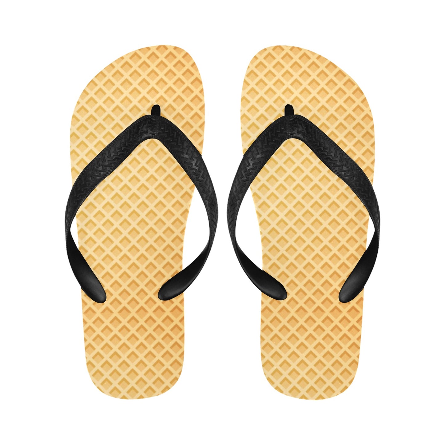 Waffle Texture Print Design LKS302 Flip Flops