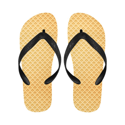 Waffle Texture Print Design LKS302 Flip Flops