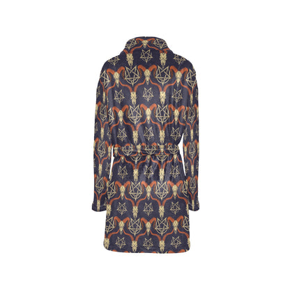 Buffalo Head Print Design LKS403 Women's Fleece Robe