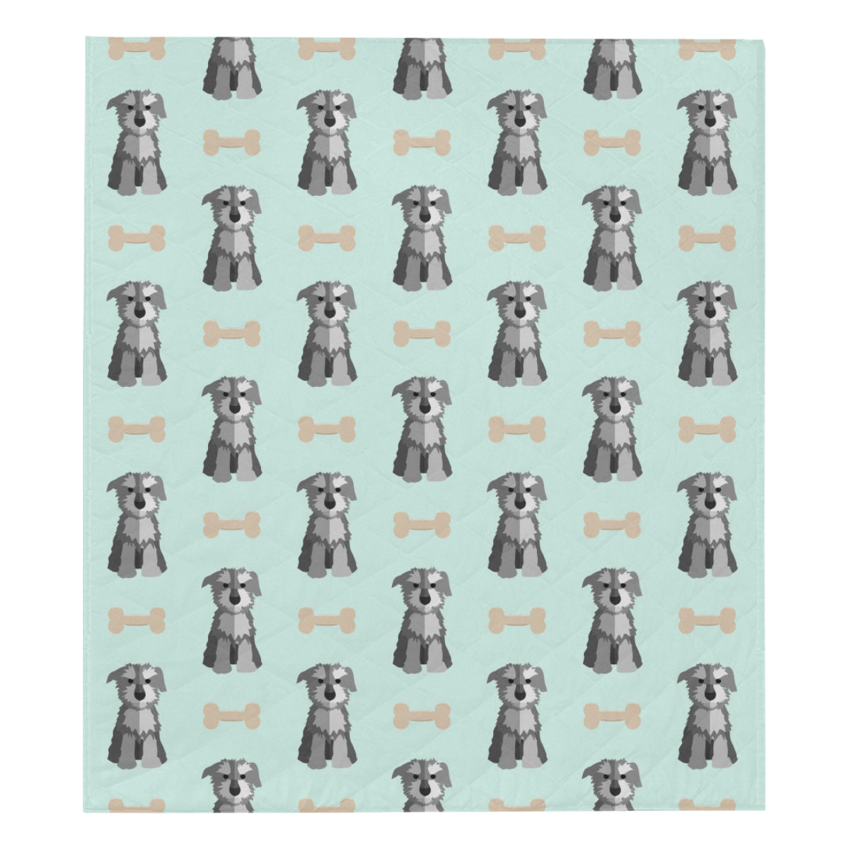Schnauzers Pattern Print Design A03 Premium Quilt