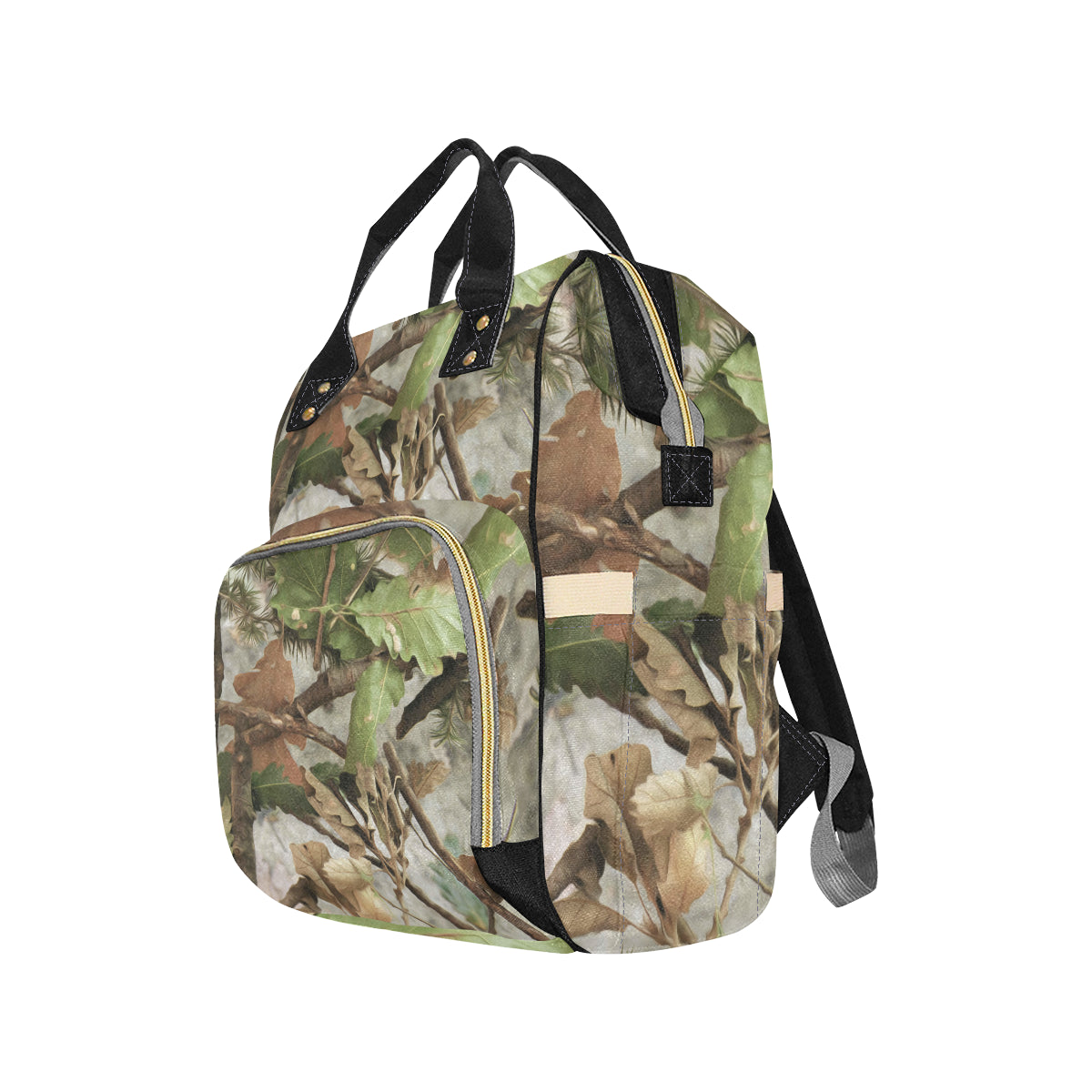 Camo Realistic Tree Forest Print Diaper Bag Backpack