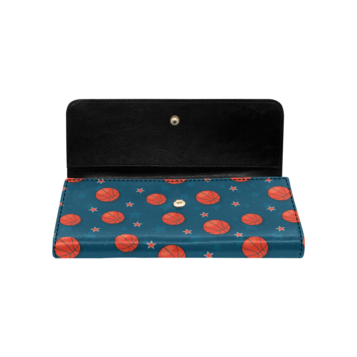 Basketball Pattern Print Design 02 Women's Trifold Wallet