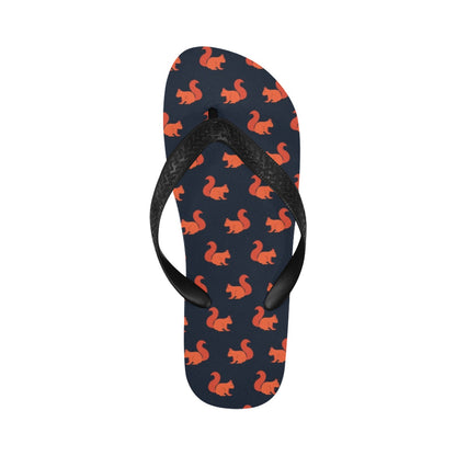 Squirrel Print Design LKS306 Flip Flops