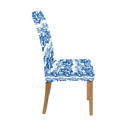 Wave Print Design LKS303 Dining Chair Slipcover