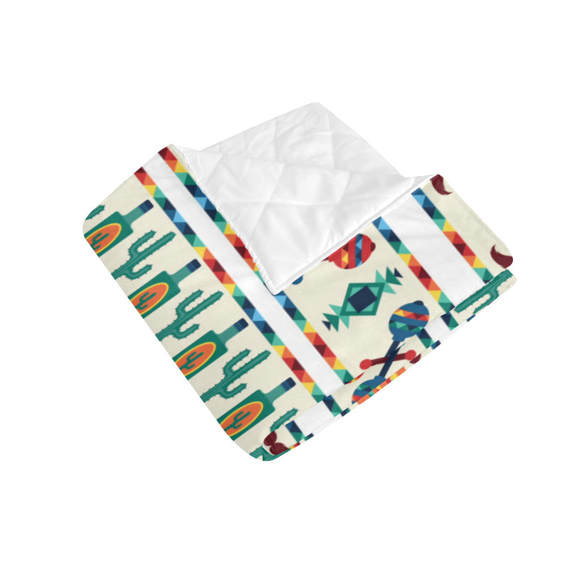 Maracas Mexican Pattern Print Design 01 Premium Quilt