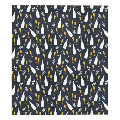 Champagne Pattern Print Design 01 Premium Quilt