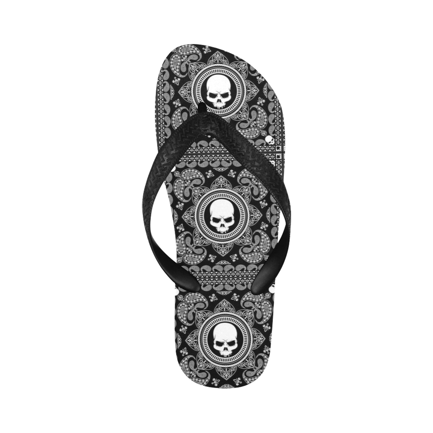 Bandana Skull Print Design LKS303 Flip Flops
