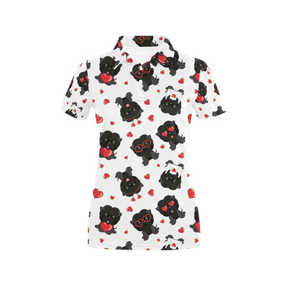 Affenpinscher Pattern Print Design 01 Women's Polo Shirt