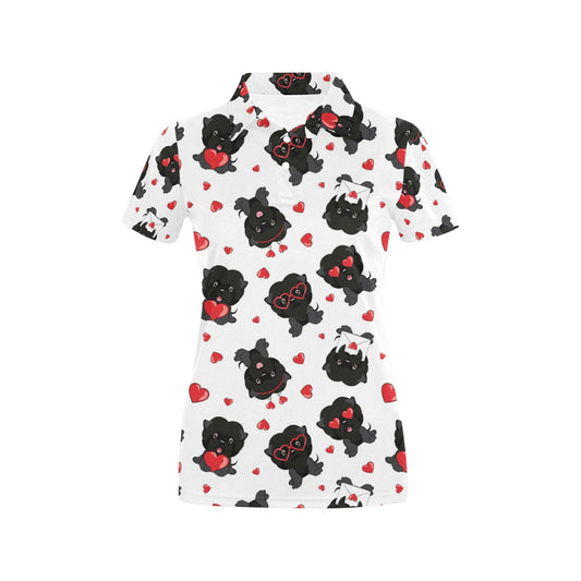 Affenpinscher Pattern Print Design 01 Women's Polo Shirt