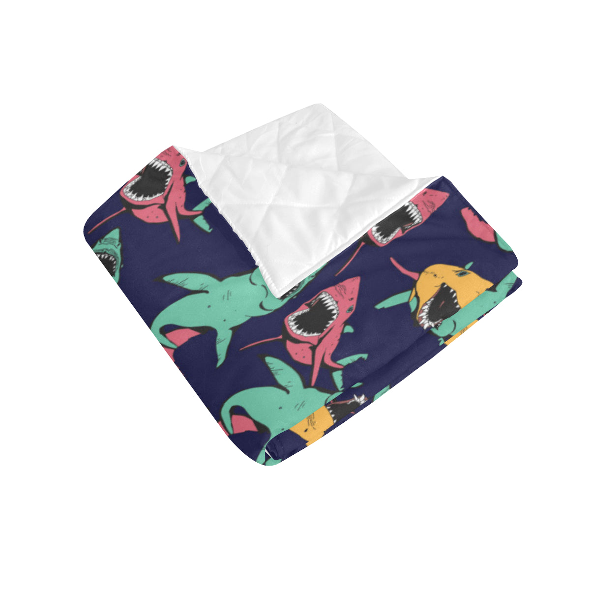 Shark Bite Pattern Premium Quilt