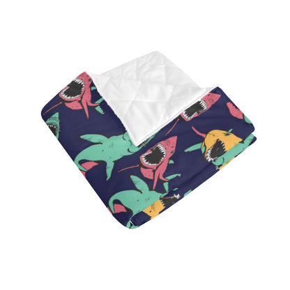 Shark Bite Pattern Premium Quilt