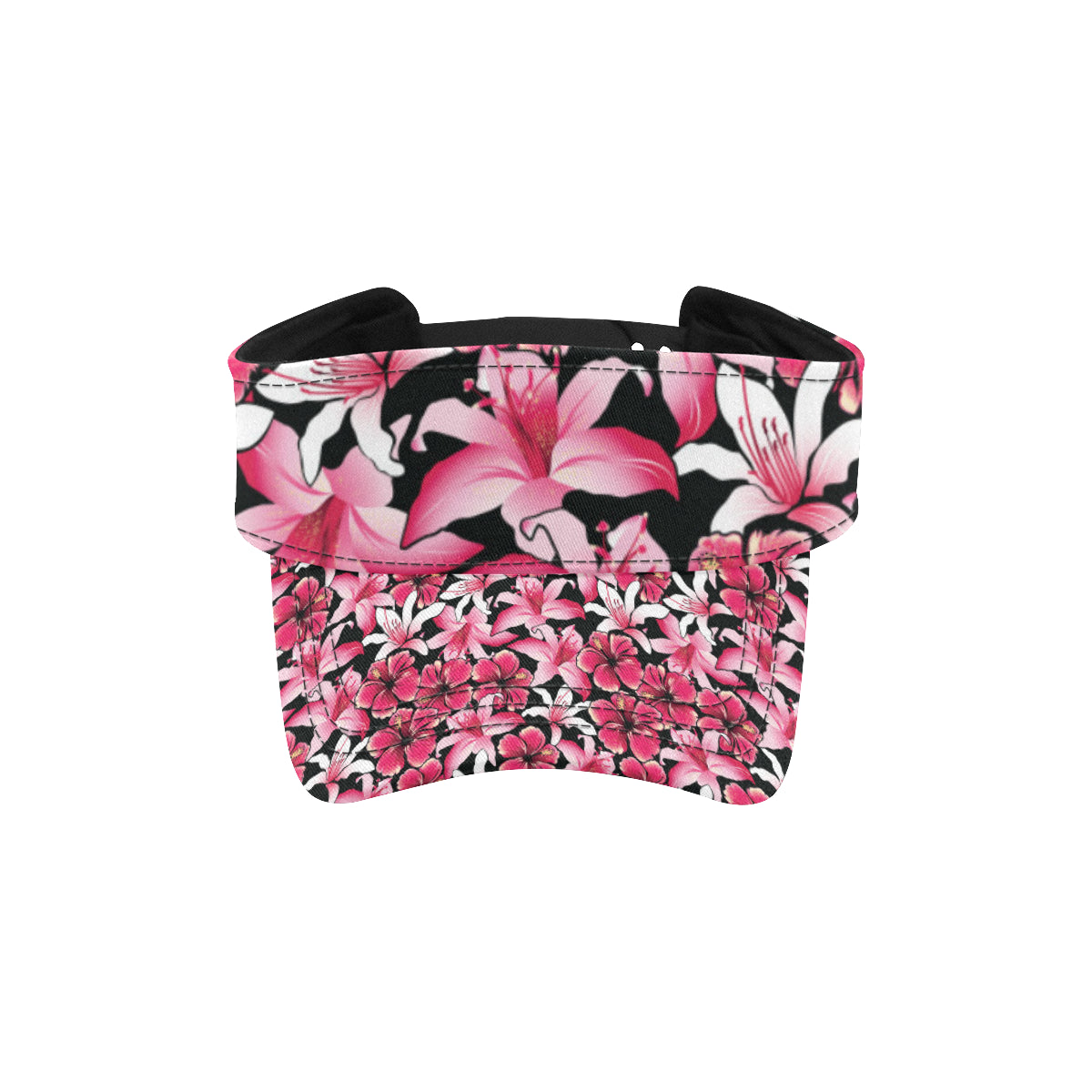 Flower Hawaiian Pink Red  Hibiscus Print Unisex Sun Visor