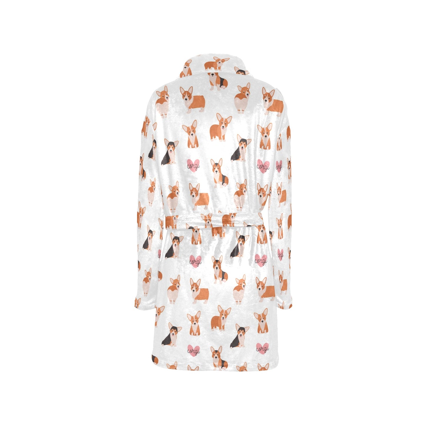 Cardigan Welsh Corgis Pattern Print Design 02 Women's Fleece Robe