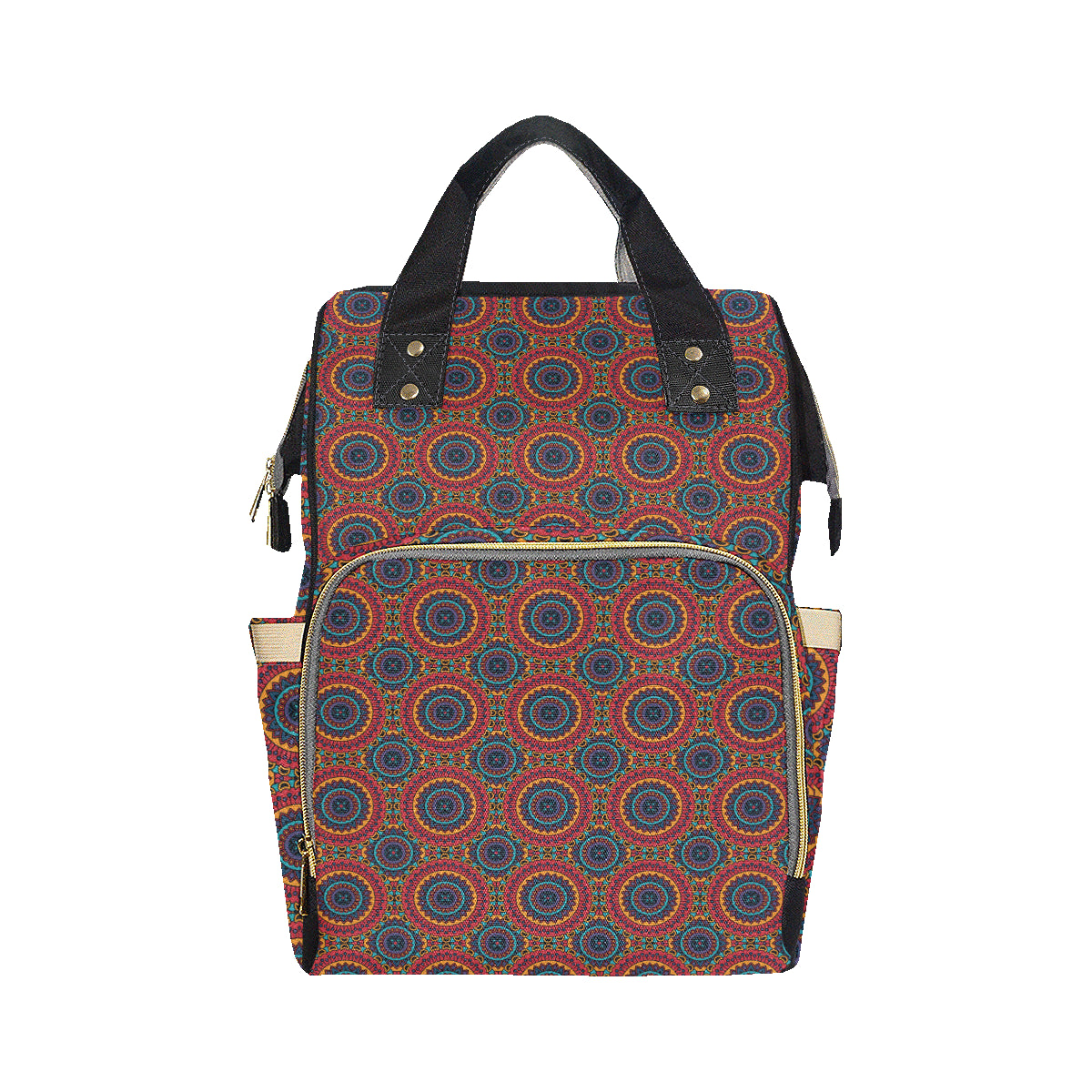 Bohemian Mandala Style Print Diaper Bag Backpack