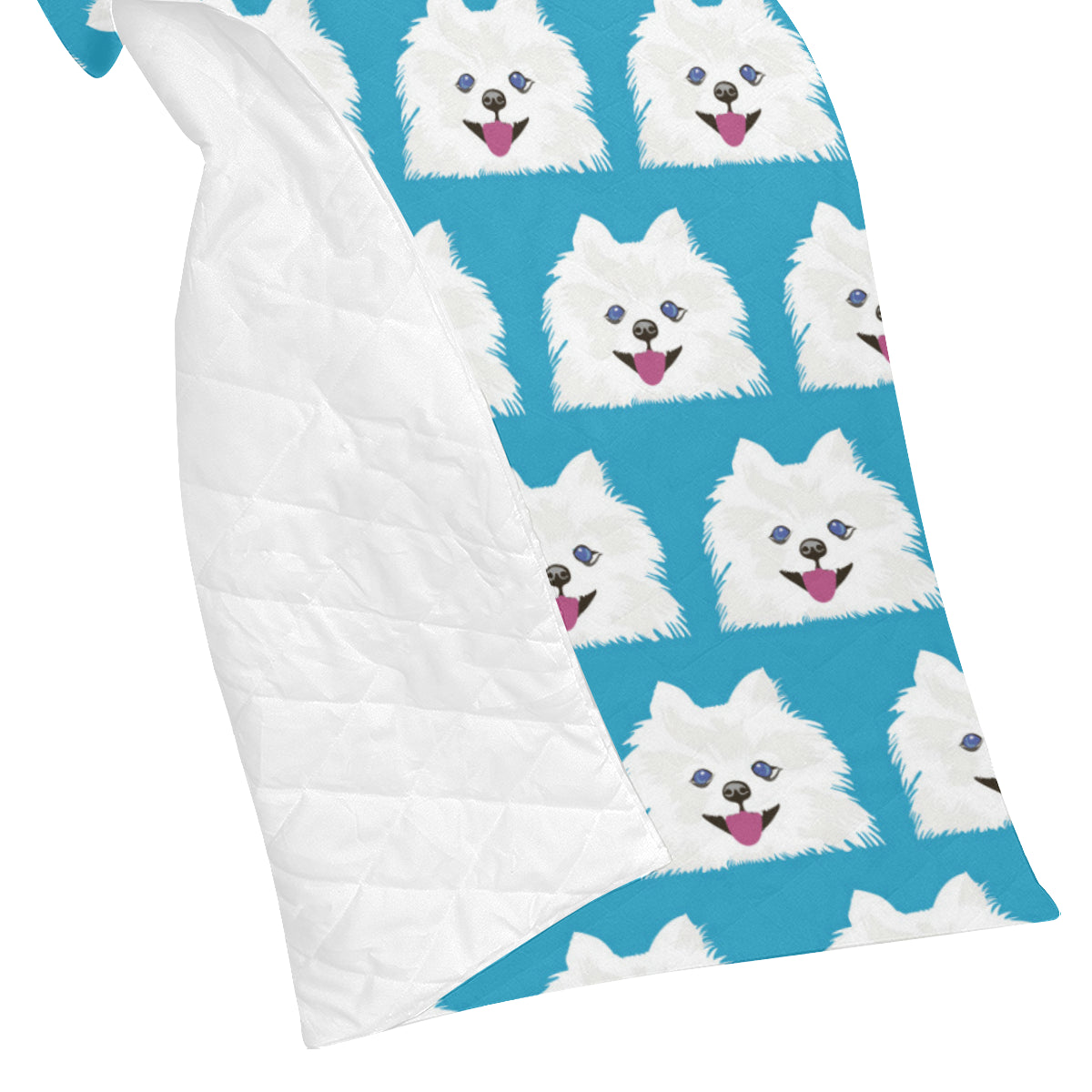 Pomeranians Pattern Print Design A05 Premium Quilt