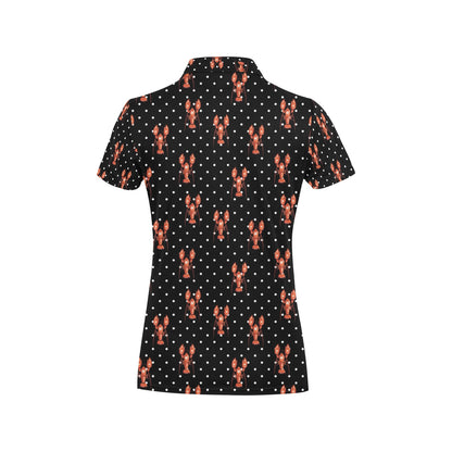 Lobster Print Design LKS401 Women's Polo Shirt