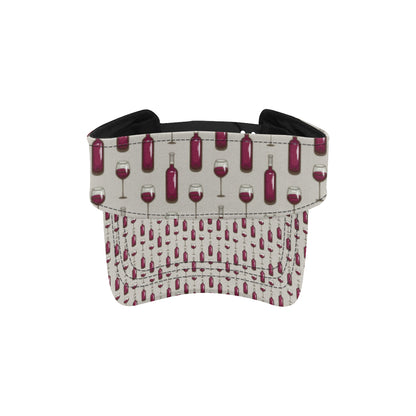 Wine Bottle Pattern Print Unisex Sun Visor