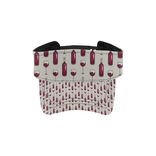 Wine Bottle Pattern Print Unisex Sun Visor