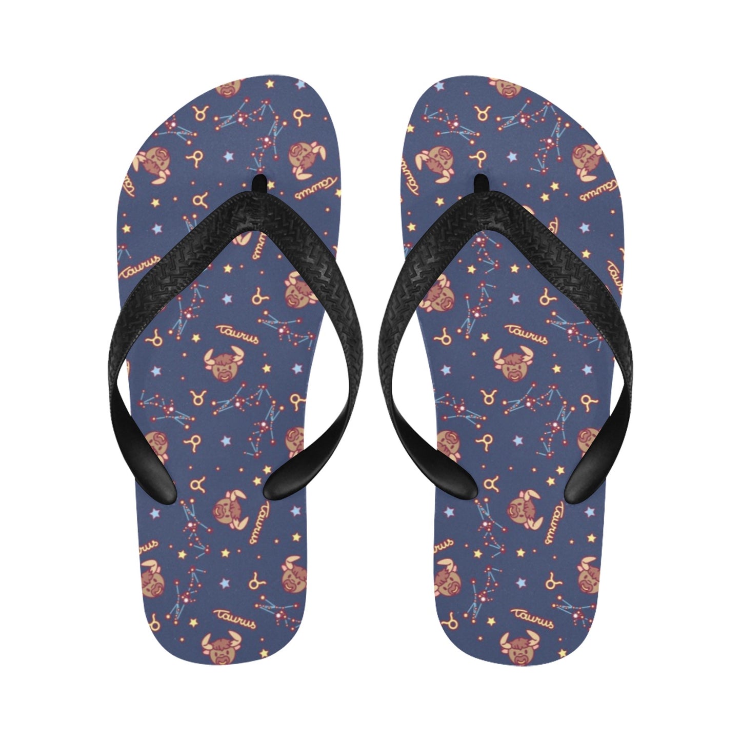 Taurus Print Design LKS304 Flip Flops