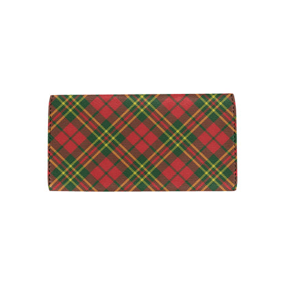Plaid Holiday Pattern Print Design A01 Women's Trifold Wallet