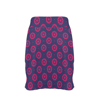 Water Lily Print Design LKS301 17" Golf & Pickleball Skort with Pockets