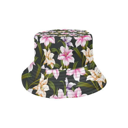 Lily Pattern Print Design LY01 Unisex Bucket Hat