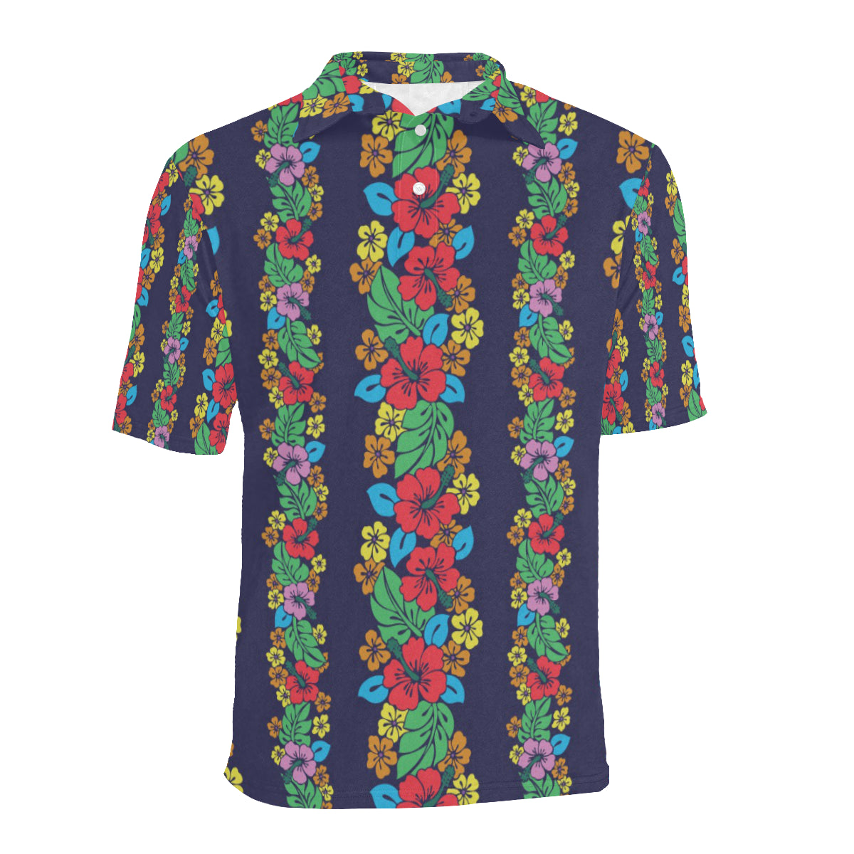 Hawaiian Themed Pattern Print Design H03 Men Polo Shirt