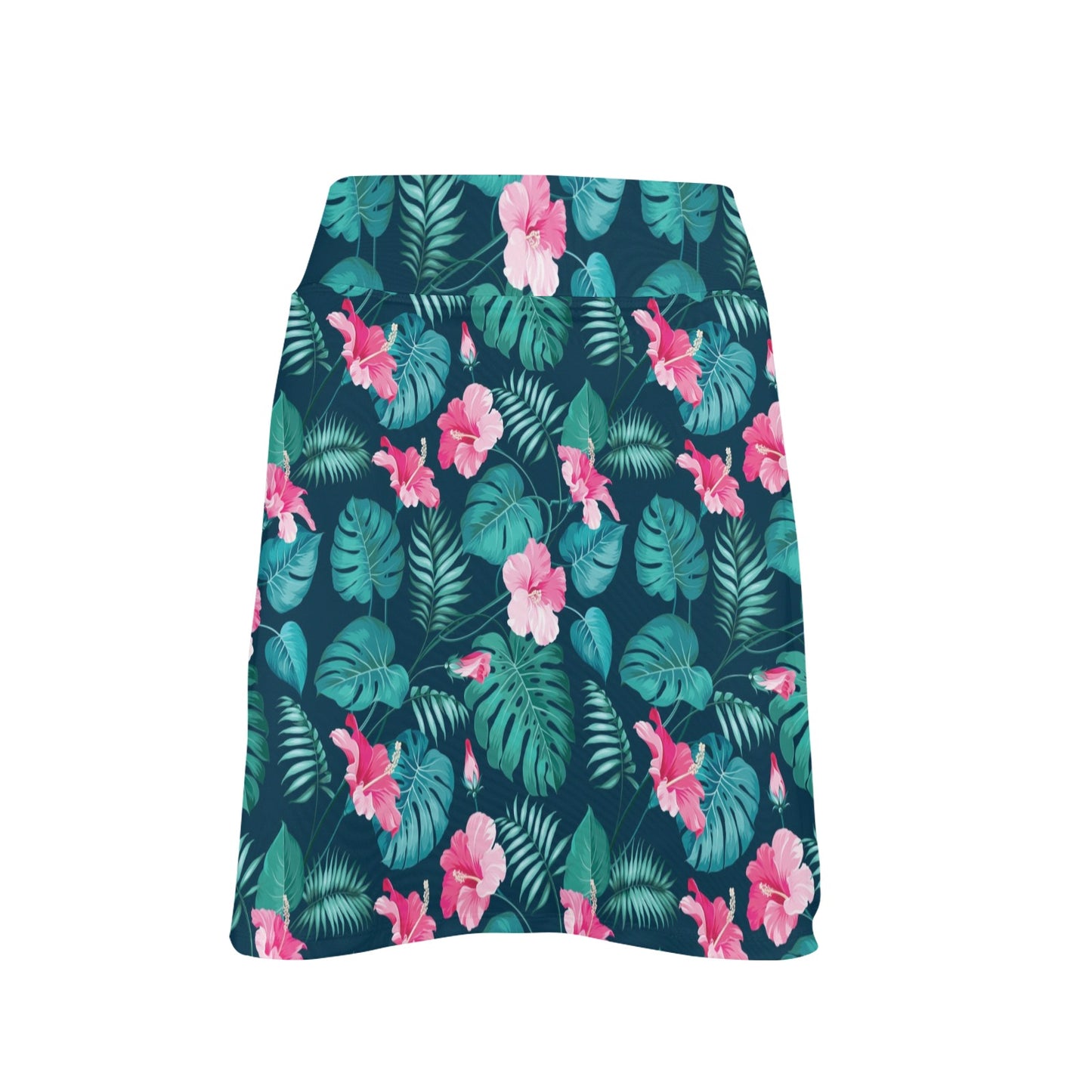 Summer Floral Print Design LKS301 17" Golf & Pickleball Skort with Pockets