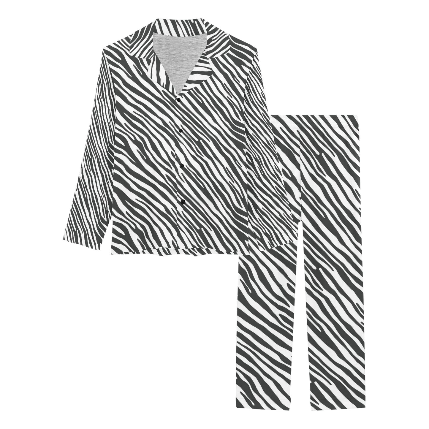 Zebra Classic Print Design LKS302 Women's Long Pajama Set