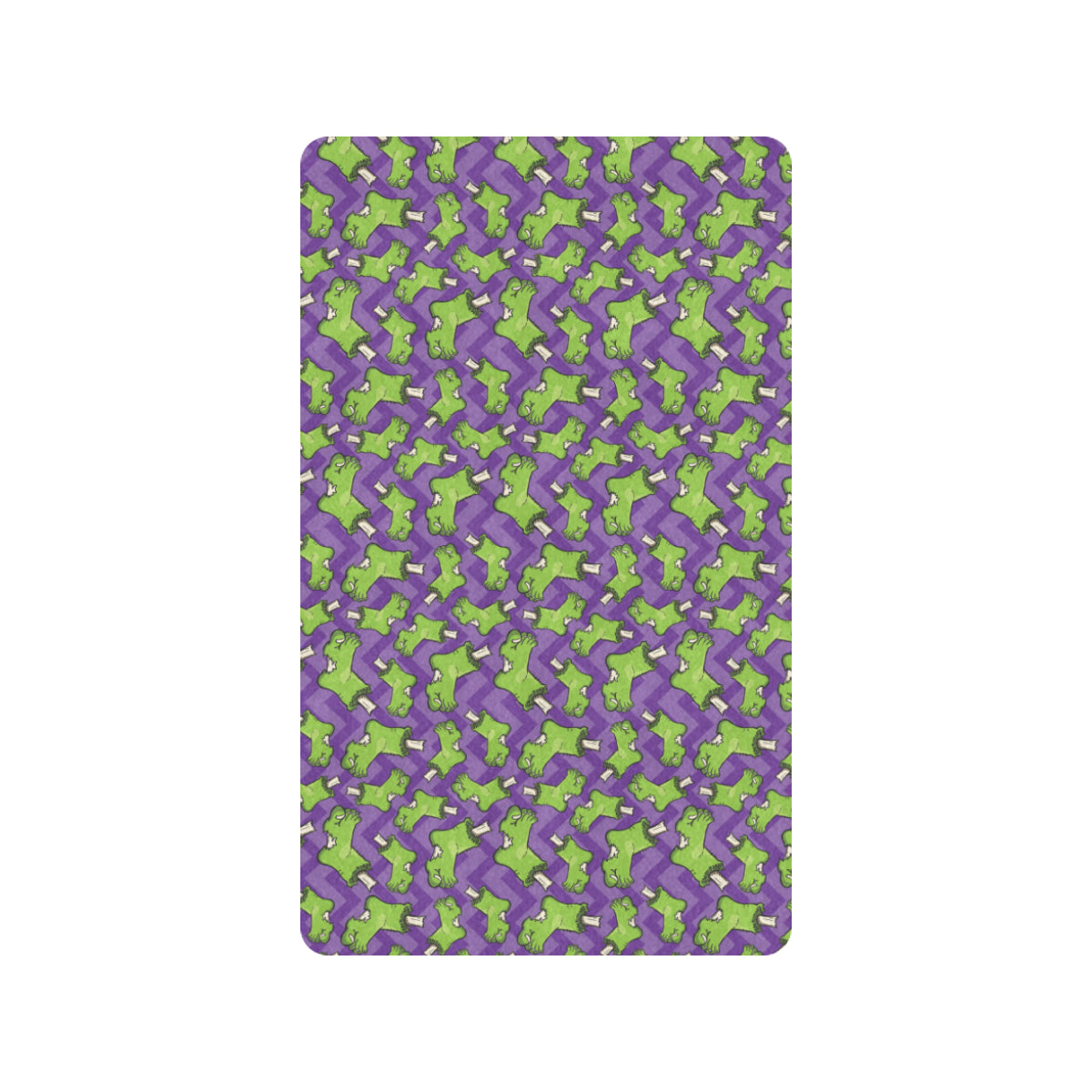 Zombie Foot Design Pattern Print Rubber Doormat