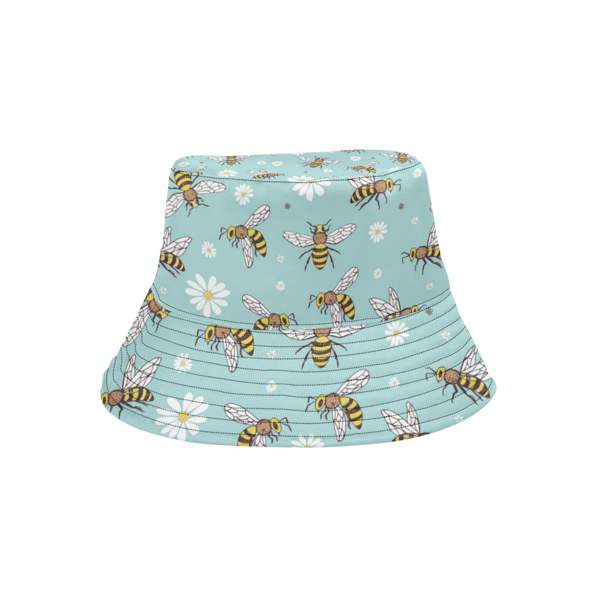 Bee Pattern Print Design BEE010 Unisex Bucket Hat