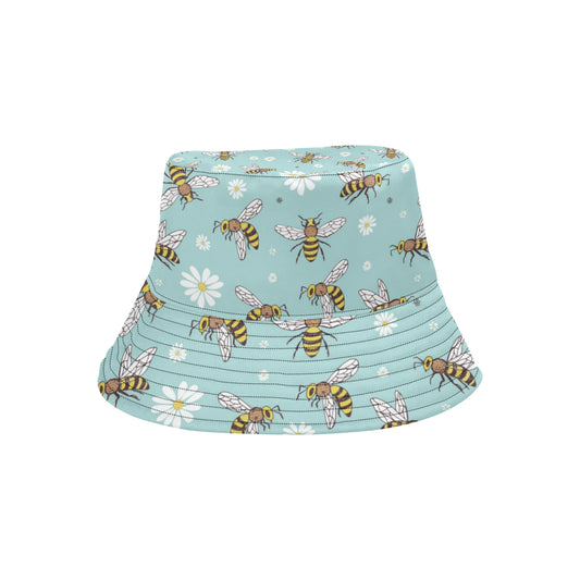 Bee Pattern Print Design BEE010 Unisex Bucket Hat