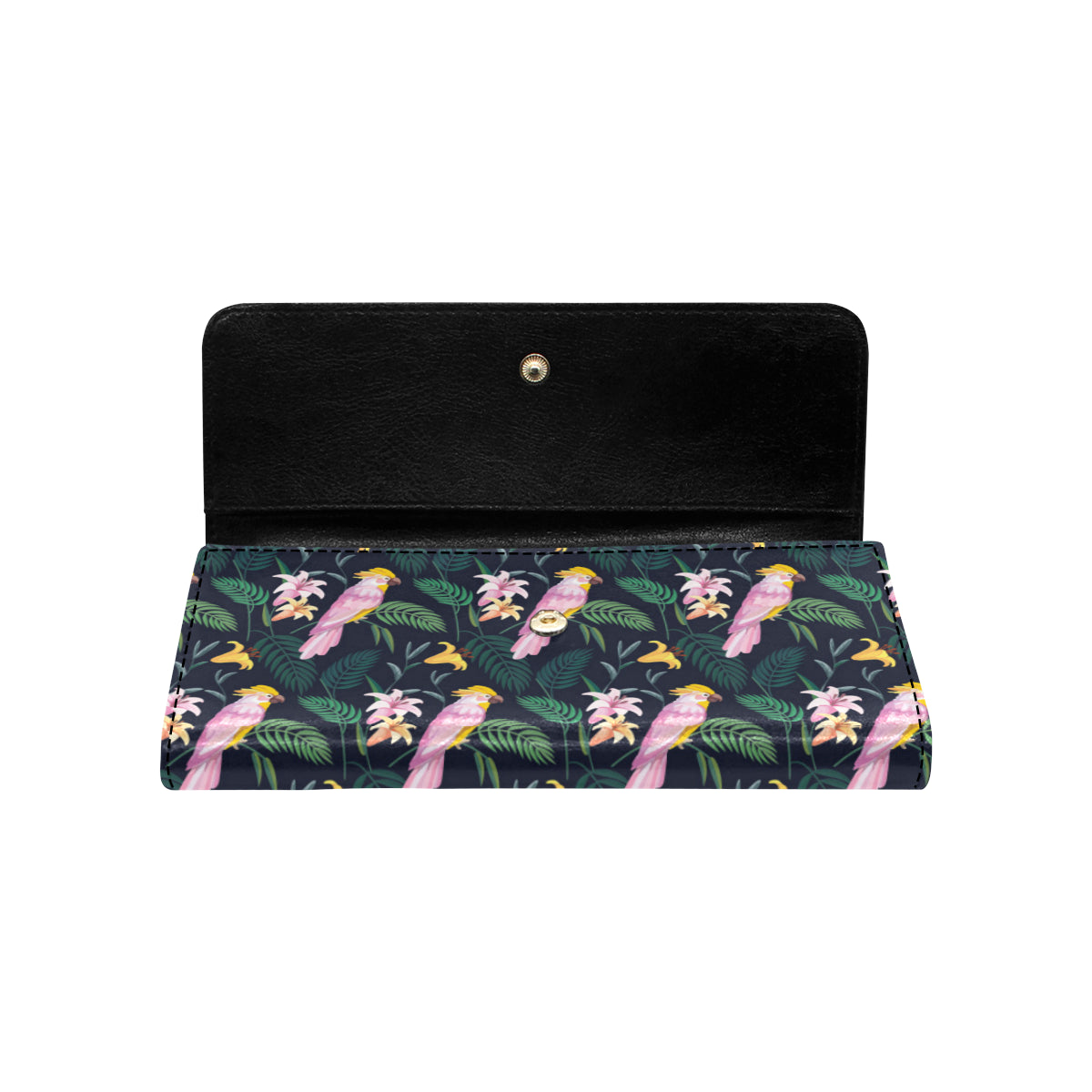 Cockatoo Pattern Print Design 03 Women's Trifold Wallet