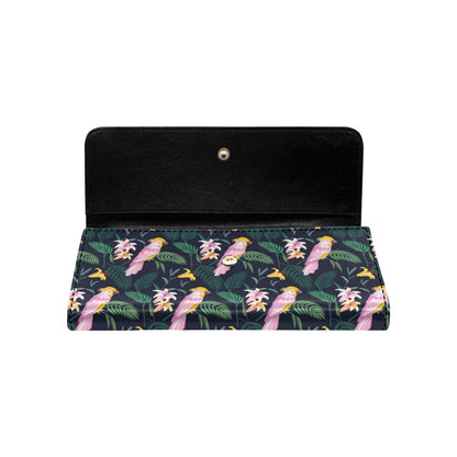 Cockatoo Pattern Print Design 03 Women's Trifold Wallet
