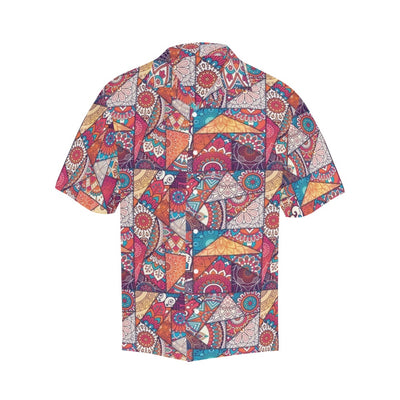 Patchwork Print Design LKS401 Men's Men's Hawaiian Shirt