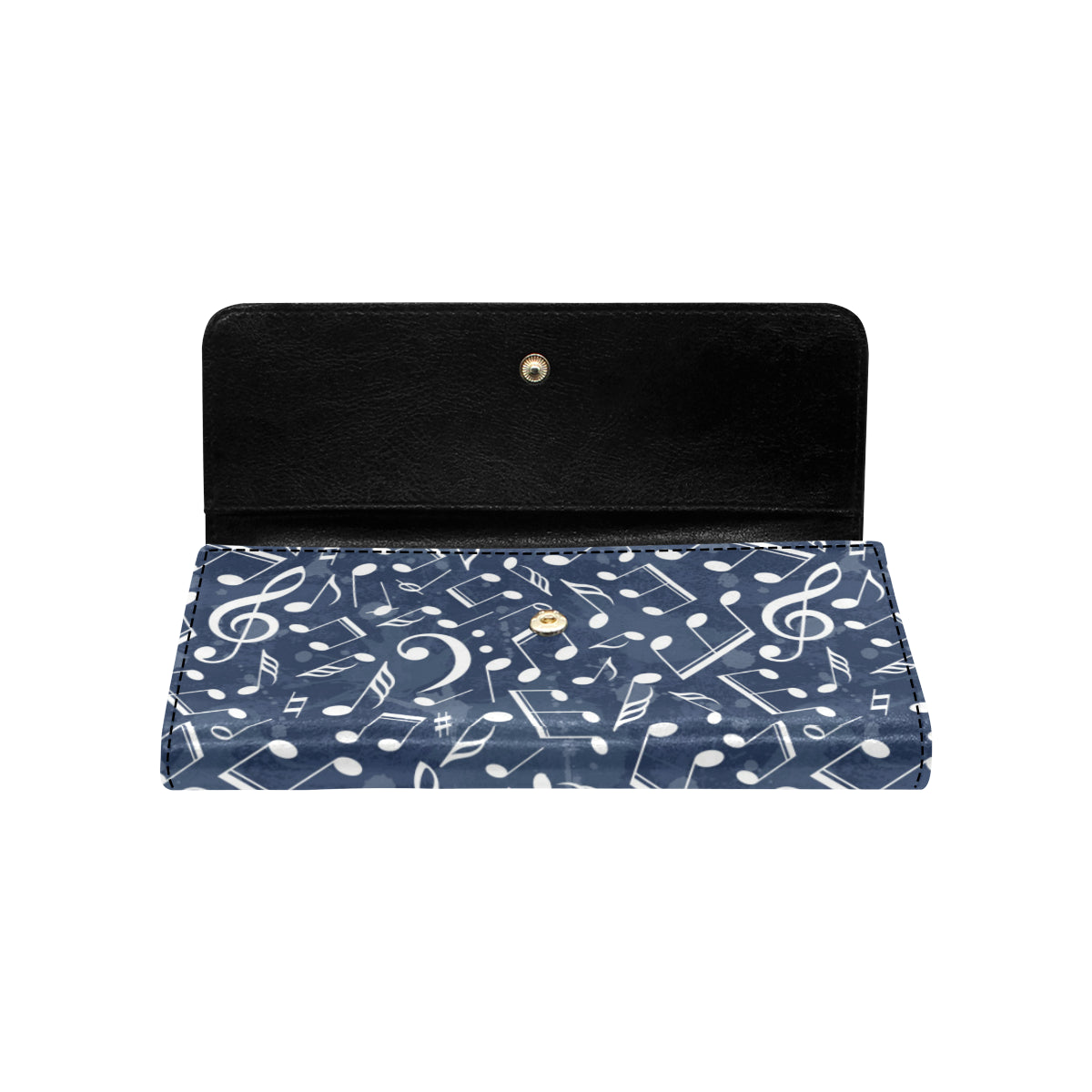 Music note Pattern Print Design A02 Women's Trifold Wallet