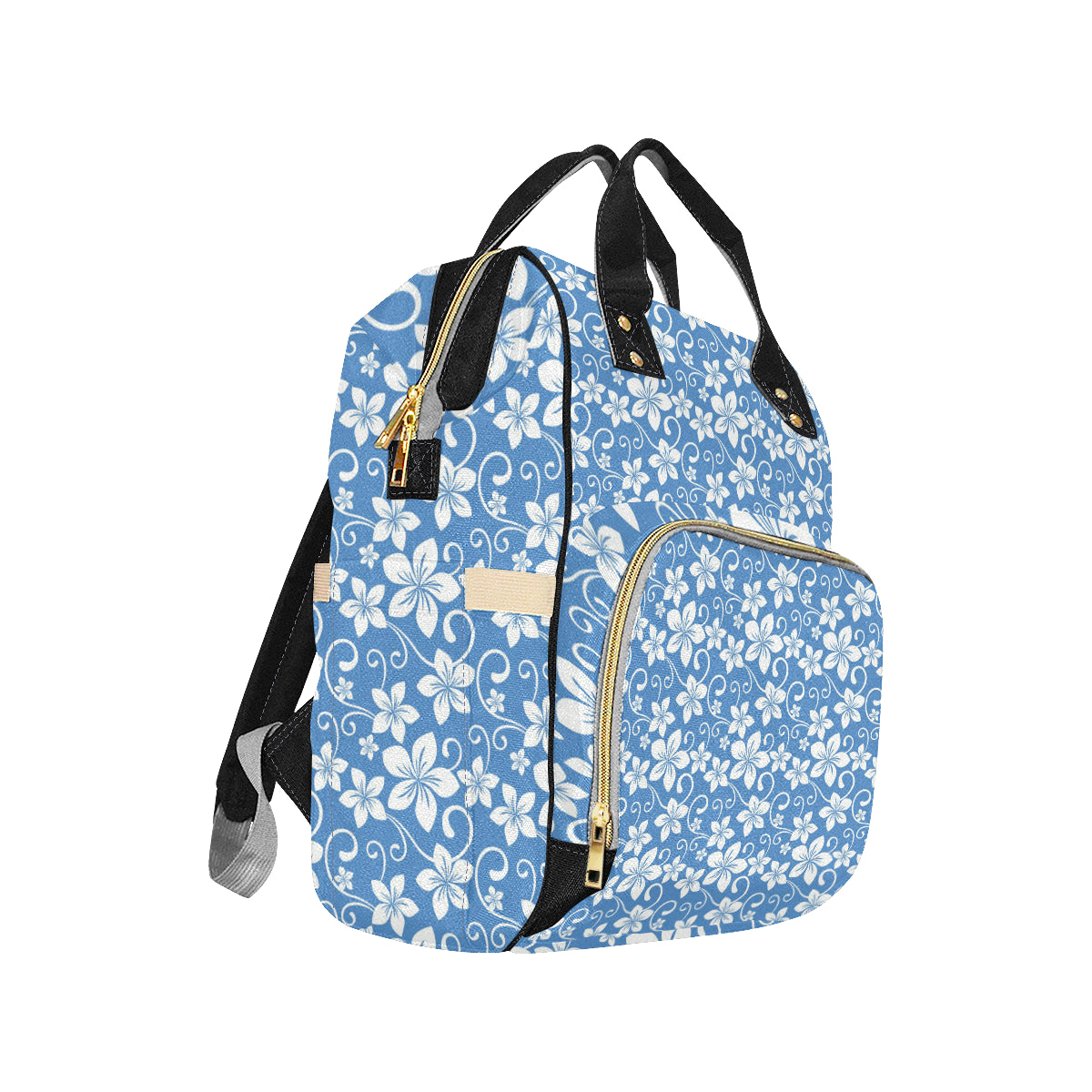 Hibiscus Pattern Print Design HB09 Diaper Bag Backpack