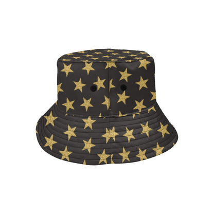 Star Gold Print Design LKS302 Unisex Bucket Hat