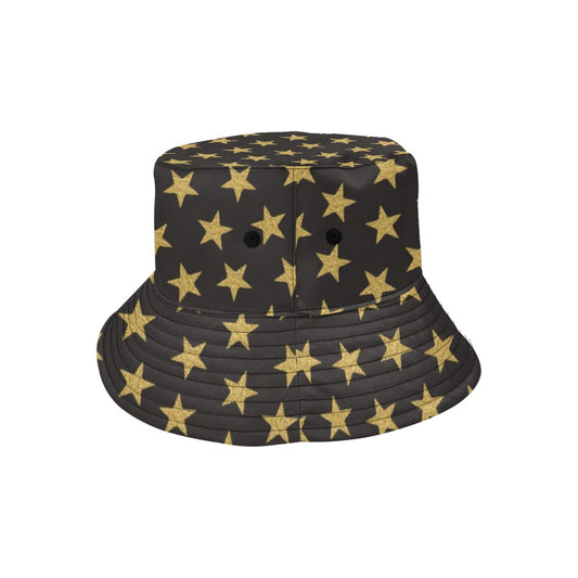 Star Gold Print Design LKS302 Unisex Bucket Hat